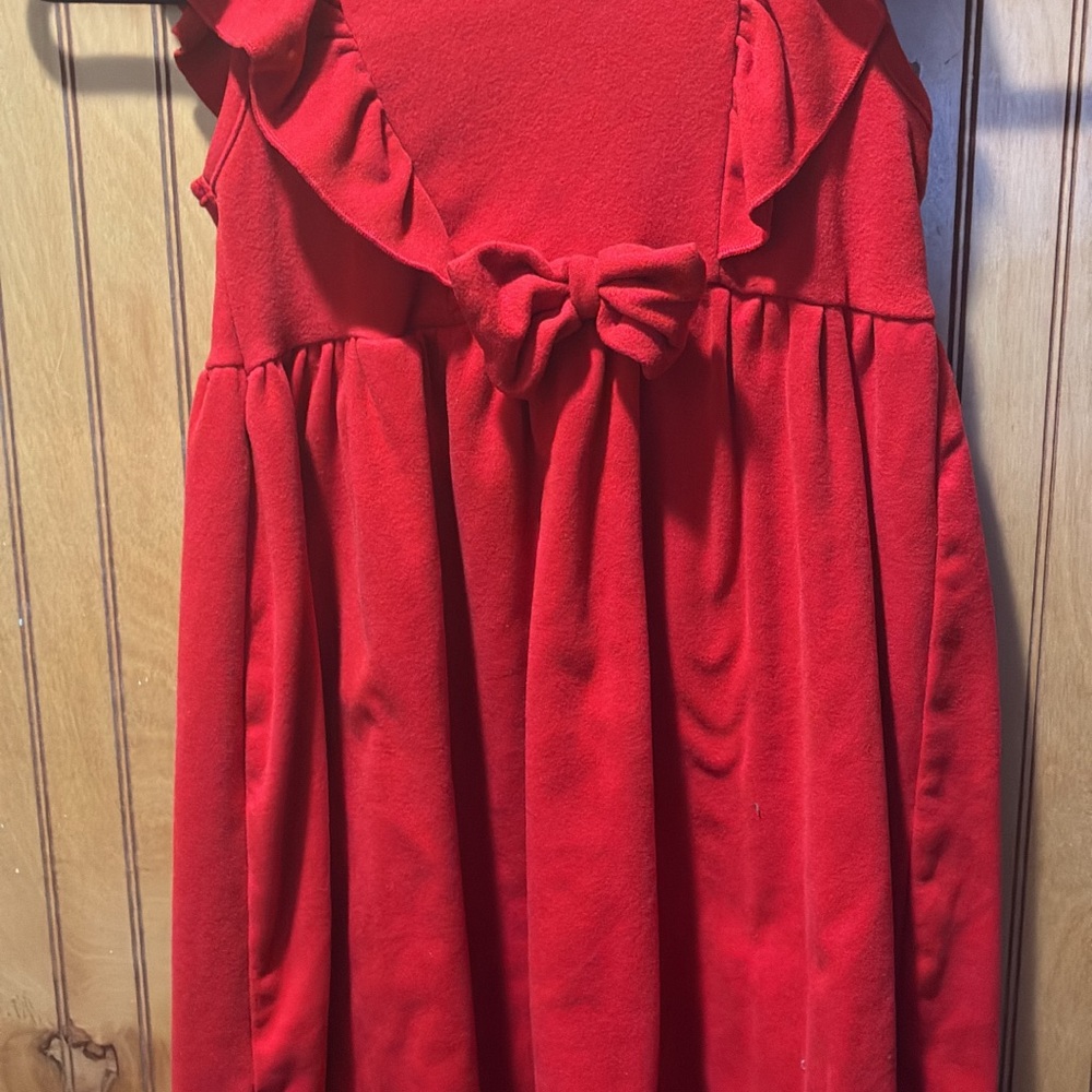 Charming Red Ruffle Kids Dress